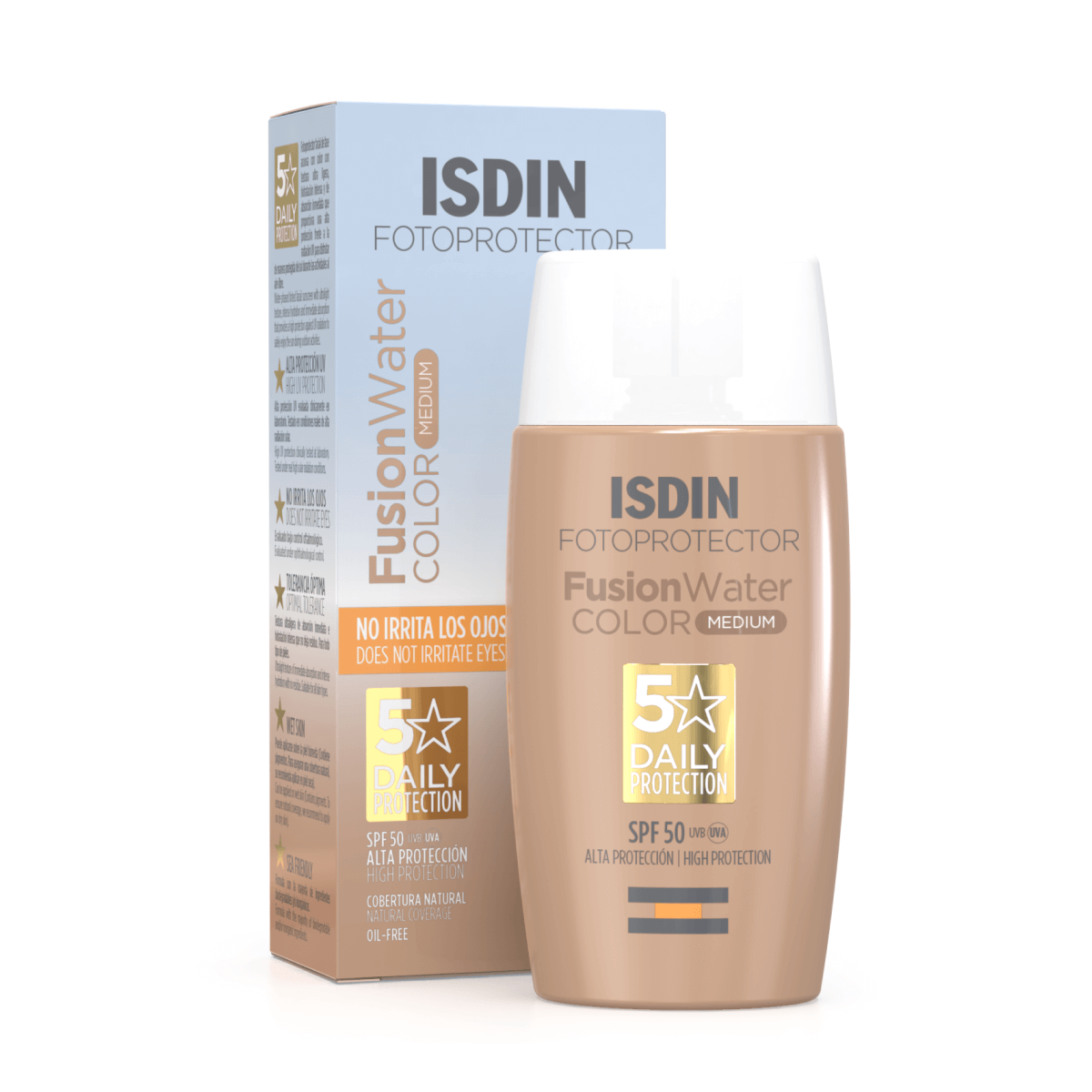 ISDIN Photoprotection Ecran Solaire Fusion Water Teintée Medium SPF50+ 50ml