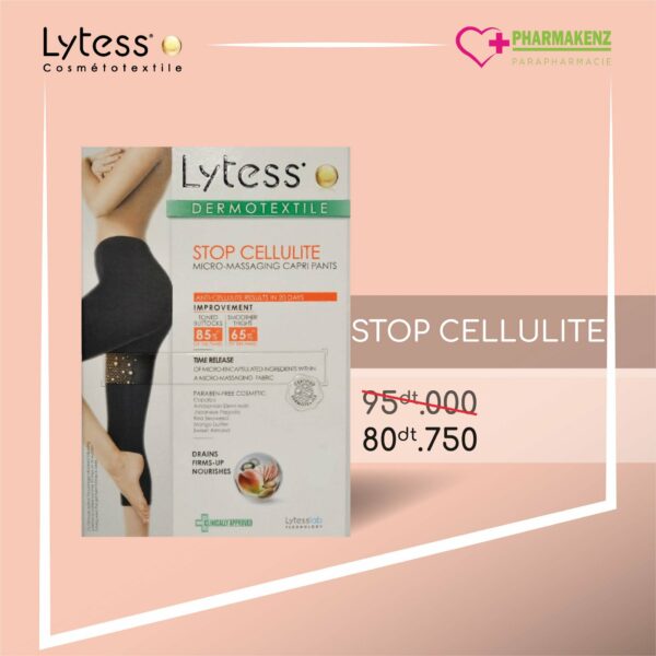 LYTESS Pantacourt Stop Cellulite blanc (L-XL)